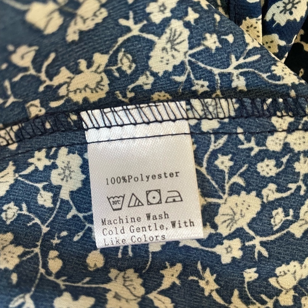 Shein One Shoulder blue and white floral dress NWOT - Picture 5 of 6
